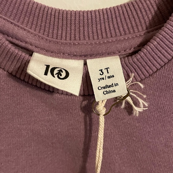 Sz 3T Treefleece Crew Kids Fleece Sweatshirt pink - Picture 3 of 8